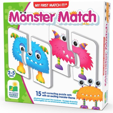 Puzzle Educativ de potrivire Monstri cu 15 perechi de piese auto-corectante 2-5 ani